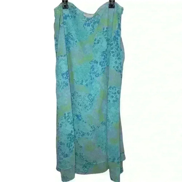Jaclyn Smith Maxi Blue Floral Skirt - Picture 3 of 6